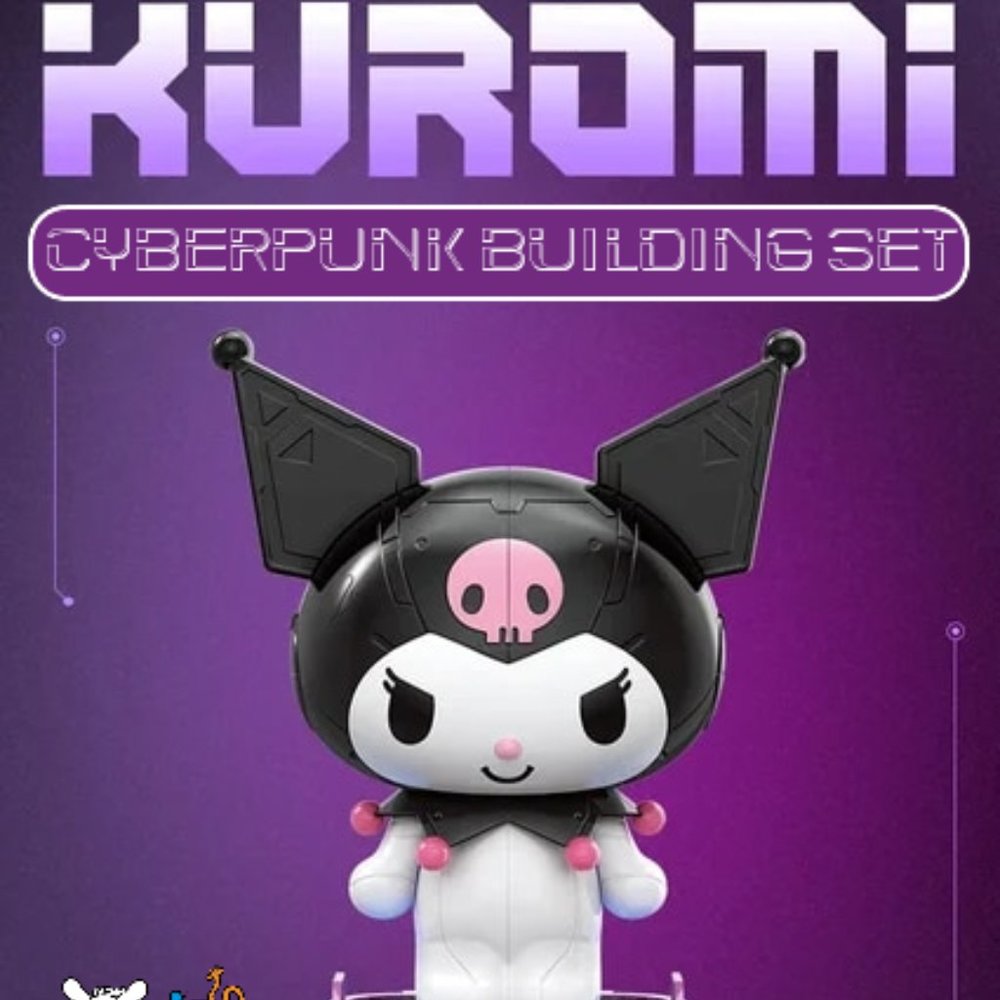✅ Official Sanrio TopToy LARGE 12" Kuromi Cyberpunk Building Blocks Set Toy NEW